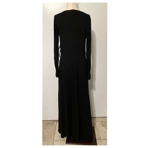 Go Couture Long Sleeve Black Surplice Maxi Dress - Picture 3 of 5